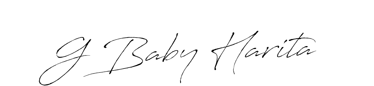 G Baby Harita stylish signature style. Best Handwritten Sign (Antro_Vectra) for my name. Handwritten Signature Collection Ideas for my name G Baby Harita. G Baby Harita signature style 6 images and pictures png