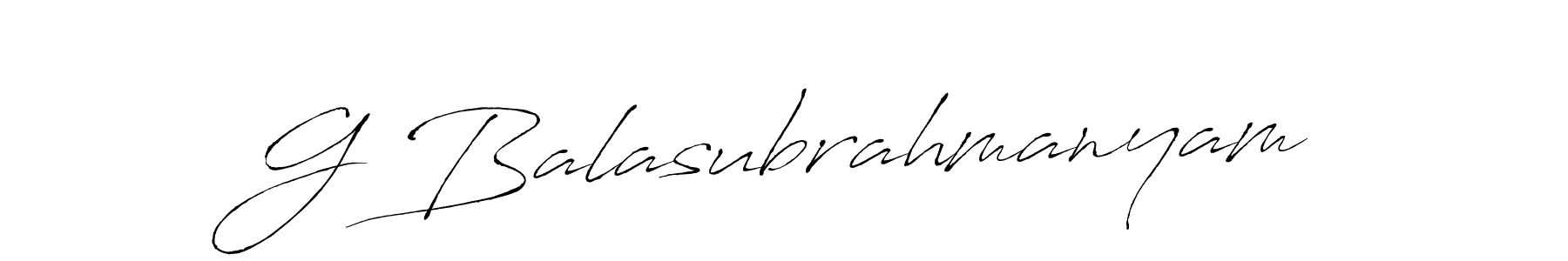 Create a beautiful signature design for name G Balasubrahmanyam. With this signature (Antro_Vectra) fonts, you can make a handwritten signature for free. G Balasubrahmanyam signature style 6 images and pictures png