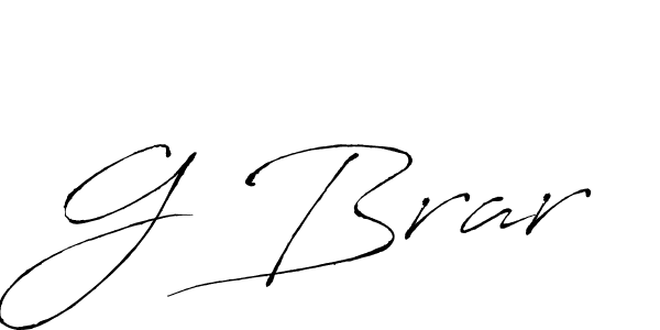 G Brar stylish signature style. Best Handwritten Sign (Antro_Vectra) for my name. Handwritten Signature Collection Ideas for my name G Brar. G Brar signature style 6 images and pictures png