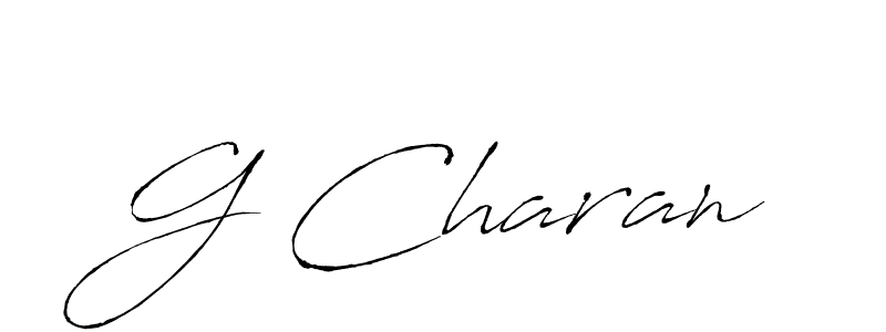 Create a beautiful signature design for name G Charan. With this signature (Antro_Vectra) fonts, you can make a handwritten signature for free. G Charan signature style 6 images and pictures png