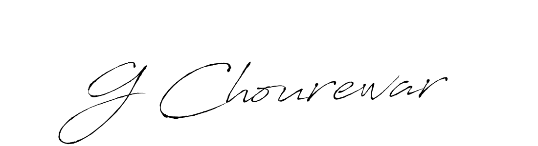 Make a beautiful signature design for name G Chourewar. With this signature (Antro_Vectra) style, you can create a handwritten signature for free. G Chourewar signature style 6 images and pictures png