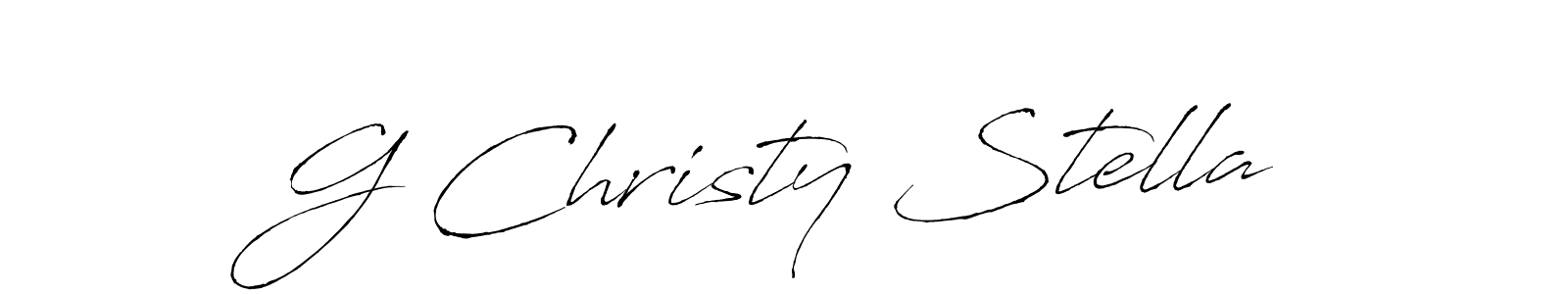 Use a signature maker to create a handwritten signature online. With this signature software, you can design (Antro_Vectra) your own signature for name G Christy Stella. G Christy Stella signature style 6 images and pictures png