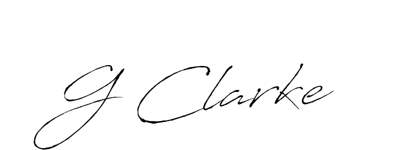 G Clarke stylish signature style. Best Handwritten Sign (Antro_Vectra) for my name. Handwritten Signature Collection Ideas for my name G Clarke. G Clarke signature style 6 images and pictures png