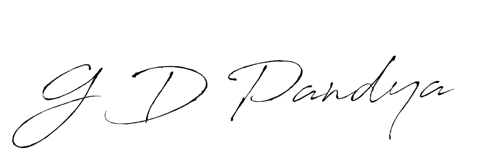 How to make G D Pandya signature? Antro_Vectra is a professional autograph style. Create handwritten signature for G D Pandya name. G D Pandya signature style 6 images and pictures png