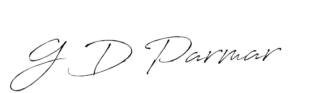 Design your own signature with our free online signature maker. With this signature software, you can create a handwritten (Antro_Vectra) signature for name G D Parmar. G D Parmar signature style 6 images and pictures png