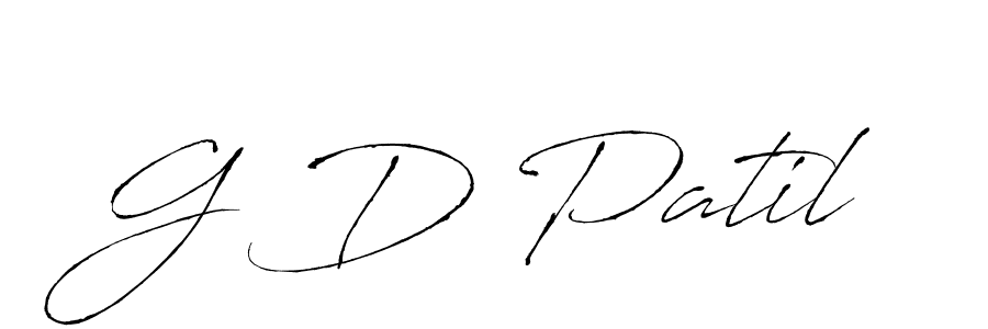 How to make G D Patil name signature. Use Antro_Vectra style for creating short signs online. This is the latest handwritten sign. G D Patil signature style 6 images and pictures png