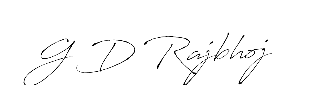 Create a beautiful signature design for name G D Rajbhoj. With this signature (Antro_Vectra) fonts, you can make a handwritten signature for free. G D Rajbhoj signature style 6 images and pictures png