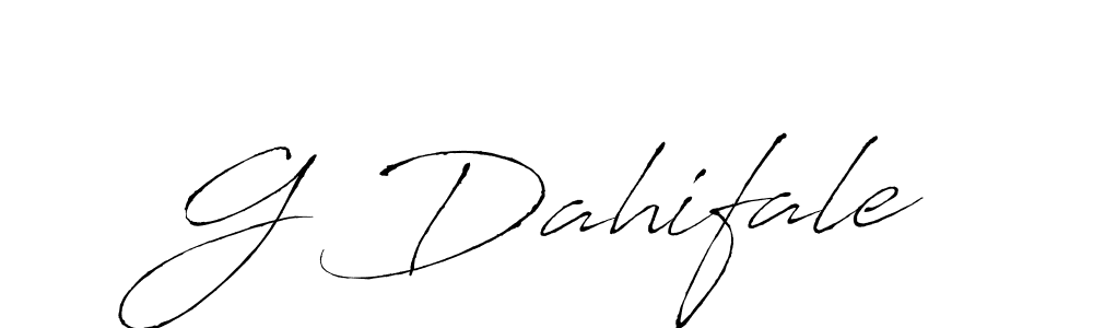 Design your own signature with our free online signature maker. With this signature software, you can create a handwritten (Antro_Vectra) signature for name G Dahifale. G Dahifale signature style 6 images and pictures png