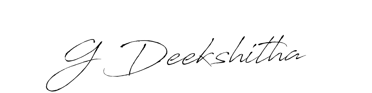 How to make G Deekshitha signature? Antro_Vectra is a professional autograph style. Create handwritten signature for G Deekshitha name. G Deekshitha signature style 6 images and pictures png