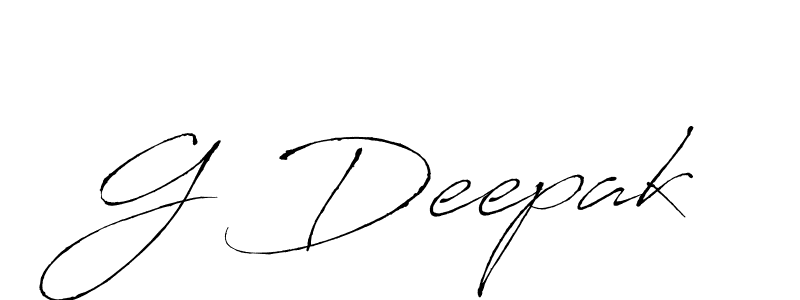 How to make G Deepak name signature. Use Antro_Vectra style for creating short signs online. This is the latest handwritten sign. G Deepak signature style 6 images and pictures png