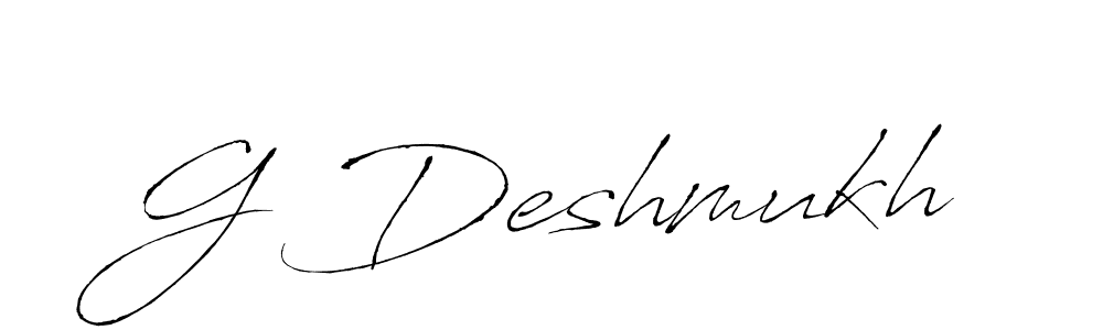 Use a signature maker to create a handwritten signature online. With this signature software, you can design (Antro_Vectra) your own signature for name G Deshmukh. G Deshmukh signature style 6 images and pictures png