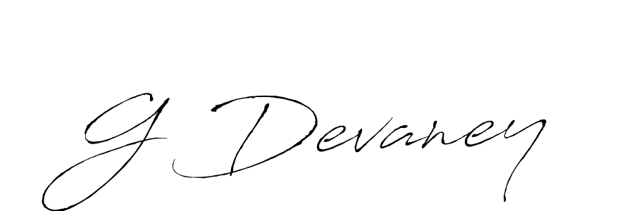 G Devaney stylish signature style. Best Handwritten Sign (Antro_Vectra) for my name. Handwritten Signature Collection Ideas for my name G Devaney. G Devaney signature style 6 images and pictures png