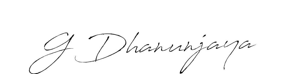 Design your own signature with our free online signature maker. With this signature software, you can create a handwritten (Antro_Vectra) signature for name G Dhanunjaya. G Dhanunjaya signature style 6 images and pictures png