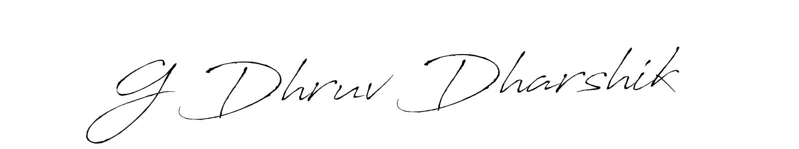 How to make G Dhruv Dharshik name signature. Use Antro_Vectra style for creating short signs online. This is the latest handwritten sign. G Dhruv Dharshik signature style 6 images and pictures png