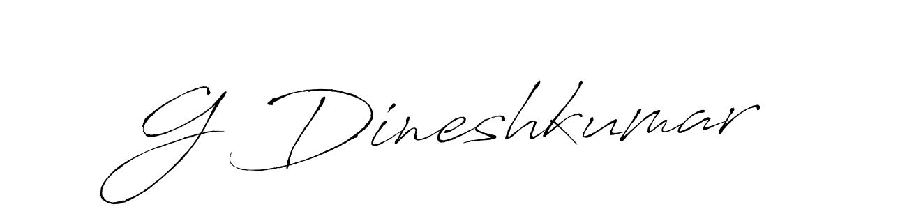 How to make G Dineshkumar name signature. Use Antro_Vectra style for creating short signs online. This is the latest handwritten sign. G Dineshkumar signature style 6 images and pictures png