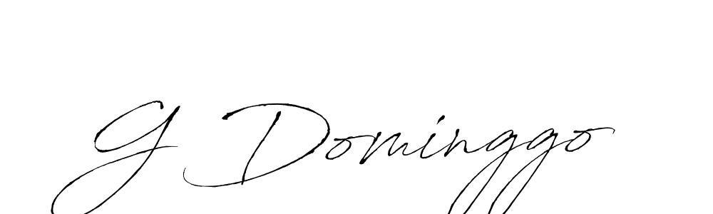 Make a beautiful signature design for name G Dominggo. With this signature (Antro_Vectra) style, you can create a handwritten signature for free. G Dominggo signature style 6 images and pictures png