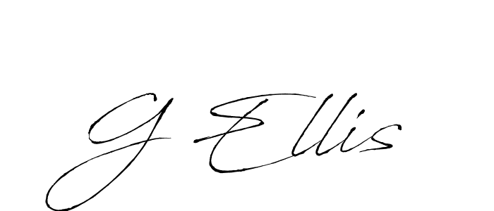 Make a beautiful signature design for name G Ellis. With this signature (Antro_Vectra) style, you can create a handwritten signature for free. G Ellis signature style 6 images and pictures png