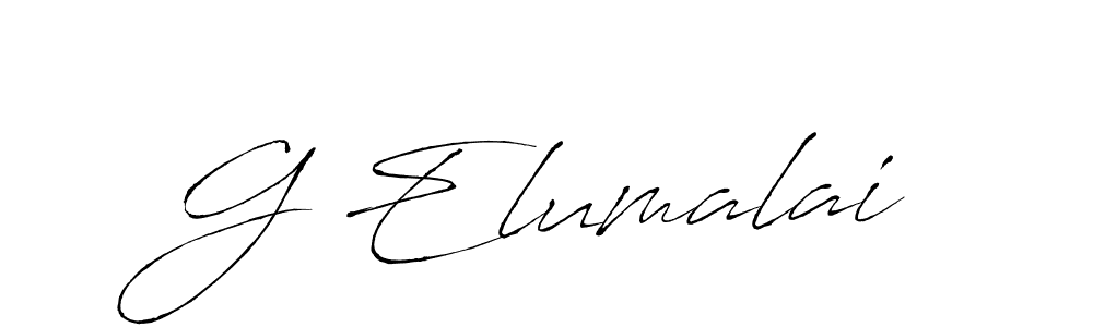 G Elumalai stylish signature style. Best Handwritten Sign (Antro_Vectra) for my name. Handwritten Signature Collection Ideas for my name G Elumalai. G Elumalai signature style 6 images and pictures png