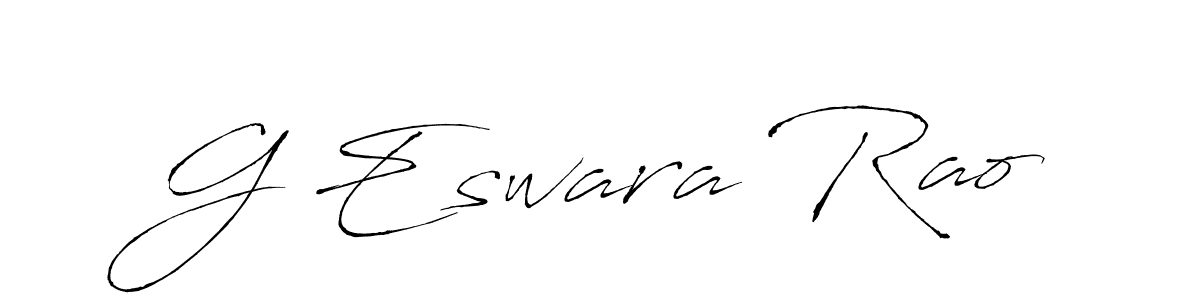 Make a beautiful signature design for name G Eswara Rao. With this signature (Antro_Vectra) style, you can create a handwritten signature for free. G Eswara Rao signature style 6 images and pictures png