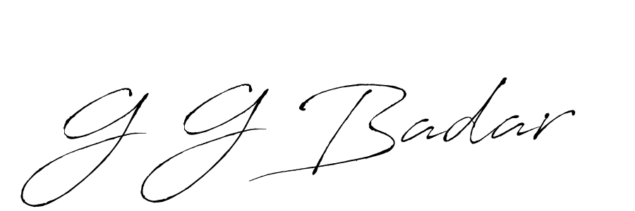 How to make G G Badar name signature. Use Antro_Vectra style for creating short signs online. This is the latest handwritten sign. G G Badar signature style 6 images and pictures png