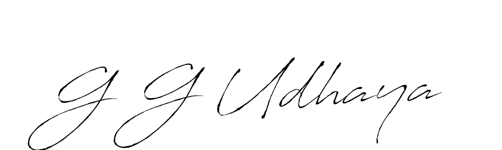 How to make G G Udhaya signature? Antro_Vectra is a professional autograph style. Create handwritten signature for G G Udhaya name. G G Udhaya signature style 6 images and pictures png