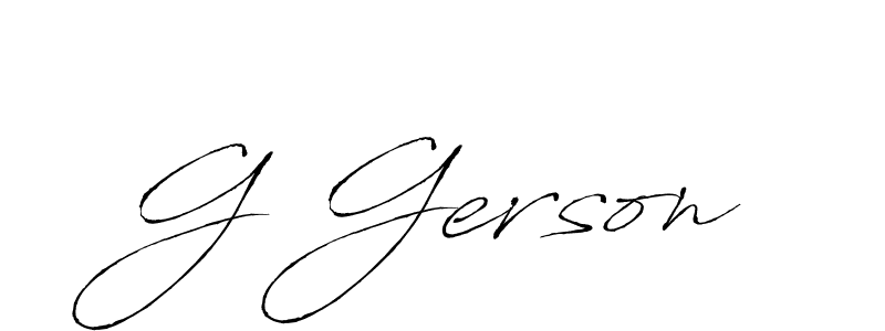 How to make G Gerson signature? Antro_Vectra is a professional autograph style. Create handwritten signature for G Gerson name. G Gerson signature style 6 images and pictures png