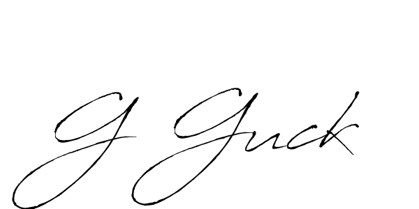 if you are searching for the best signature style for your name G Guck. so please give up your signature search. here we have designed multiple signature styles  using Antro_Vectra. G Guck signature style 6 images and pictures png