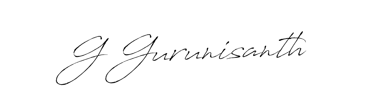 Also we have G Gurunisanth name is the best signature style. Create professional handwritten signature collection using Antro_Vectra autograph style. G Gurunisanth signature style 6 images and pictures png