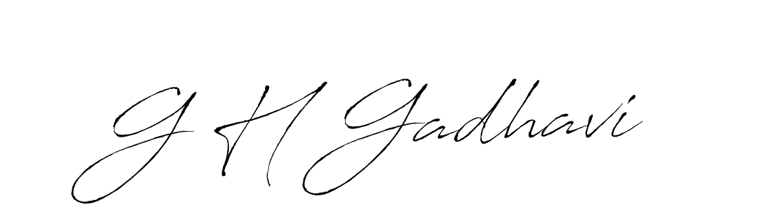 Use a signature maker to create a handwritten signature online. With this signature software, you can design (Antro_Vectra) your own signature for name G H Gadhavi. G H Gadhavi signature style 6 images and pictures png