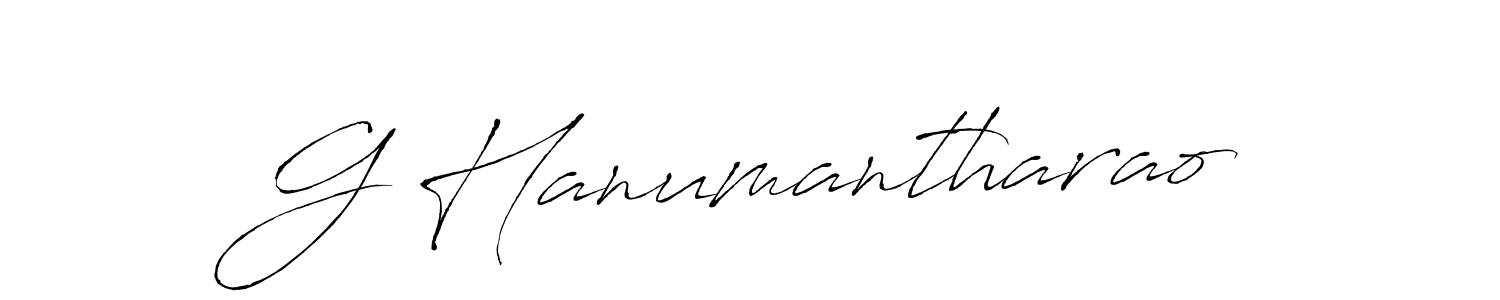 How to make G Hanumantharao name signature. Use Antro_Vectra style for creating short signs online. This is the latest handwritten sign. G Hanumantharao signature style 6 images and pictures png