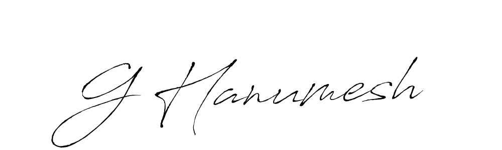 How to make G Hanumesh name signature. Use Antro_Vectra style for creating short signs online. This is the latest handwritten sign. G Hanumesh signature style 6 images and pictures png