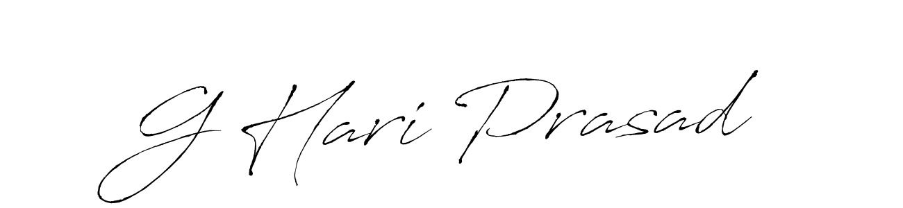 Create a beautiful signature design for name G Hari Prasad. With this signature (Antro_Vectra) fonts, you can make a handwritten signature for free. G Hari Prasad signature style 6 images and pictures png