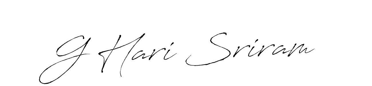 Design your own signature with our free online signature maker. With this signature software, you can create a handwritten (Antro_Vectra) signature for name G Hari Sriram. G Hari Sriram signature style 6 images and pictures png