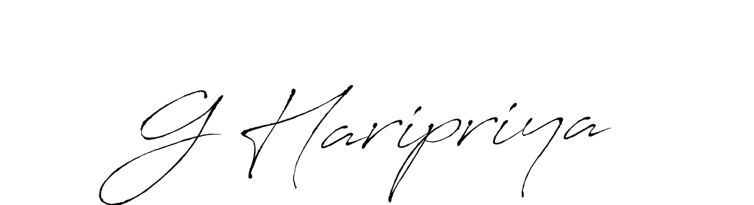 G Haripriya stylish signature style. Best Handwritten Sign (Antro_Vectra) for my name. Handwritten Signature Collection Ideas for my name G Haripriya. G Haripriya signature style 6 images and pictures png