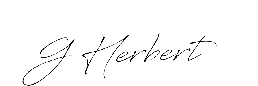 Create a beautiful signature design for name G Herbert. With this signature (Antro_Vectra) fonts, you can make a handwritten signature for free. G Herbert signature style 6 images and pictures png