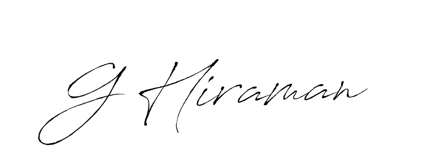 G Hiraman stylish signature style. Best Handwritten Sign (Antro_Vectra) for my name. Handwritten Signature Collection Ideas for my name G Hiraman. G Hiraman signature style 6 images and pictures png