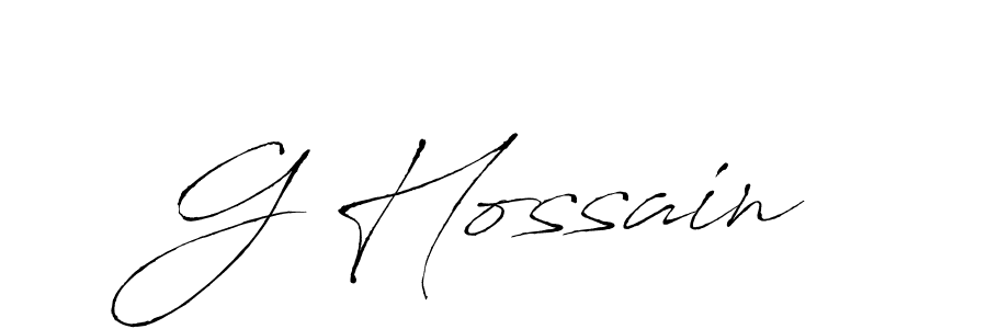 Create a beautiful signature design for name G Hossain. With this signature (Antro_Vectra) fonts, you can make a handwritten signature for free. G Hossain signature style 6 images and pictures png