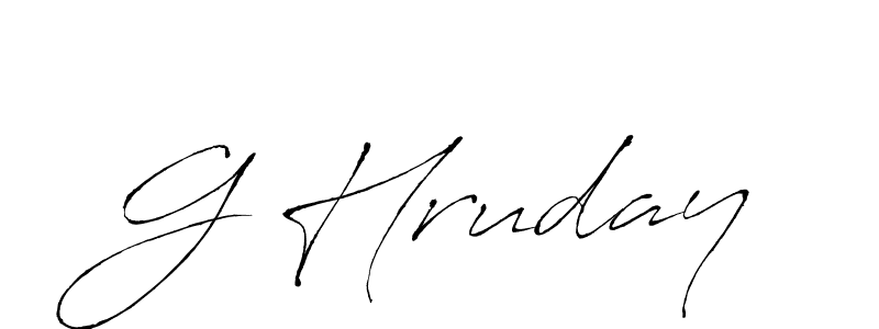Use a signature maker to create a handwritten signature online. With this signature software, you can design (Antro_Vectra) your own signature for name G Hruday. G Hruday signature style 6 images and pictures png