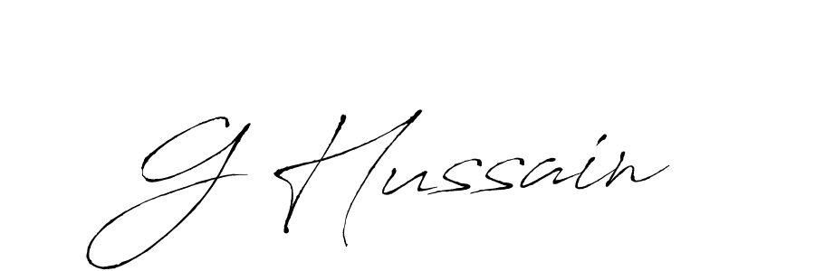 G Hussain stylish signature style. Best Handwritten Sign (Antro_Vectra) for my name. Handwritten Signature Collection Ideas for my name G Hussain. G Hussain signature style 6 images and pictures png