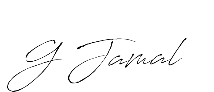 Make a beautiful signature design for name G Jamal. With this signature (Antro_Vectra) style, you can create a handwritten signature for free. G Jamal signature style 6 images and pictures png