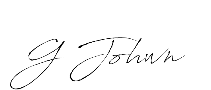Design your own signature with our free online signature maker. With this signature software, you can create a handwritten (Antro_Vectra) signature for name G Johwn. G Johwn signature style 6 images and pictures png