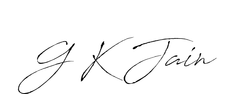 G K Jain stylish signature style. Best Handwritten Sign (Antro_Vectra) for my name. Handwritten Signature Collection Ideas for my name G K Jain. G K Jain signature style 6 images and pictures png