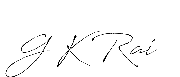 How to make G K Rai signature? Antro_Vectra is a professional autograph style. Create handwritten signature for G K Rai name. G K Rai signature style 6 images and pictures png