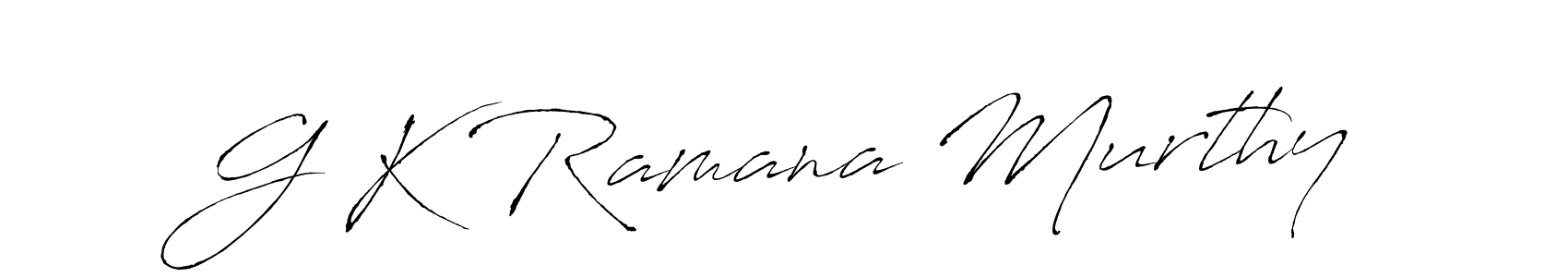 How to make G K Ramana Murthy name signature. Use Antro_Vectra style for creating short signs online. This is the latest handwritten sign. G K Ramana Murthy signature style 6 images and pictures png