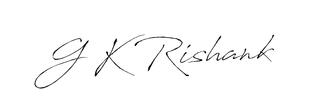 if you are searching for the best signature style for your name G K Rishank. so please give up your signature search. here we have designed multiple signature styles  using Antro_Vectra. G K Rishank signature style 6 images and pictures png