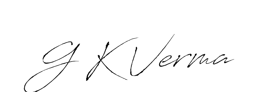 Create a beautiful signature design for name G K Verma. With this signature (Antro_Vectra) fonts, you can make a handwritten signature for free. G K Verma signature style 6 images and pictures png