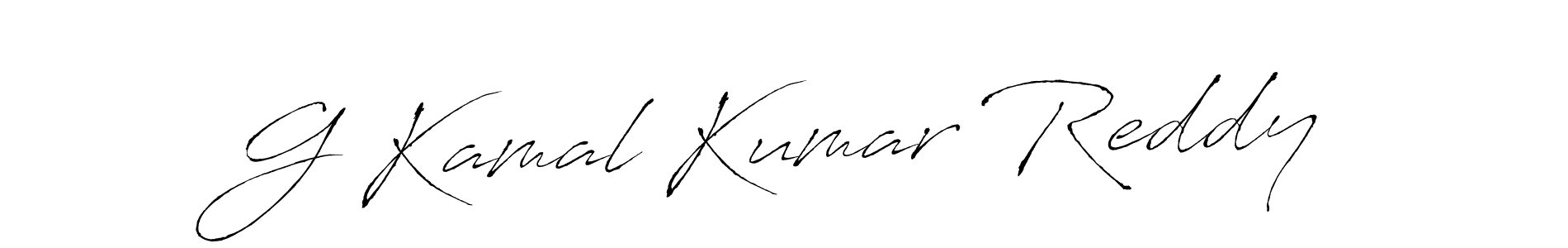 The best way (Antro_Vectra) to make a short signature is to pick only two or three words in your name. The name G Kamal Kumar Reddy include a total of six letters. For converting this name. G Kamal Kumar Reddy signature style 6 images and pictures png