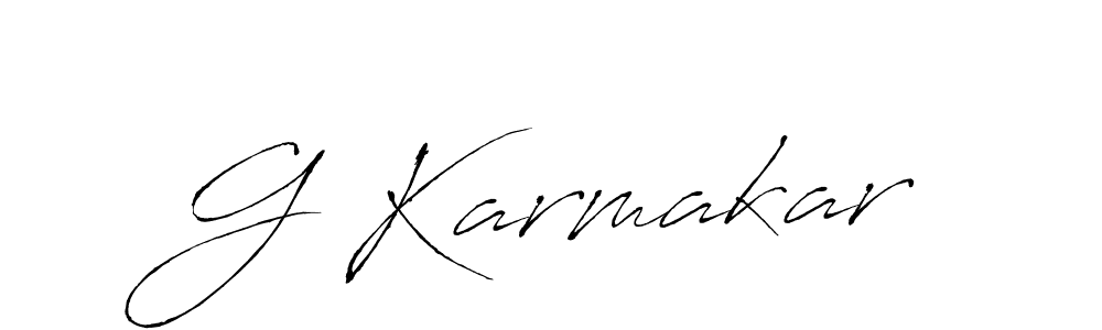 Make a beautiful signature design for name G Karmakar. With this signature (Antro_Vectra) style, you can create a handwritten signature for free. G Karmakar signature style 6 images and pictures png