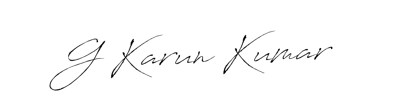 if you are searching for the best signature style for your name G Karun Kumar. so please give up your signature search. here we have designed multiple signature styles  using Antro_Vectra. G Karun Kumar signature style 6 images and pictures png