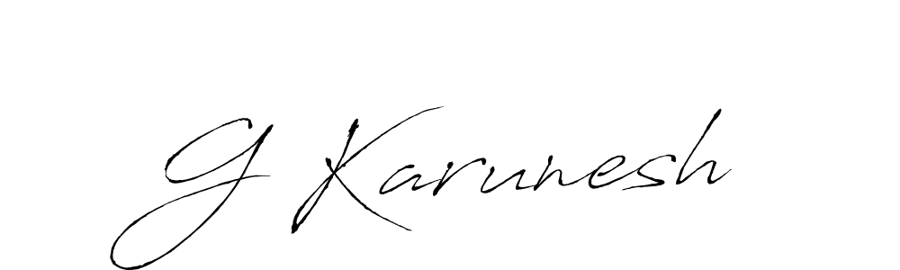 Also we have G Karunesh name is the best signature style. Create professional handwritten signature collection using Antro_Vectra autograph style. G Karunesh signature style 6 images and pictures png